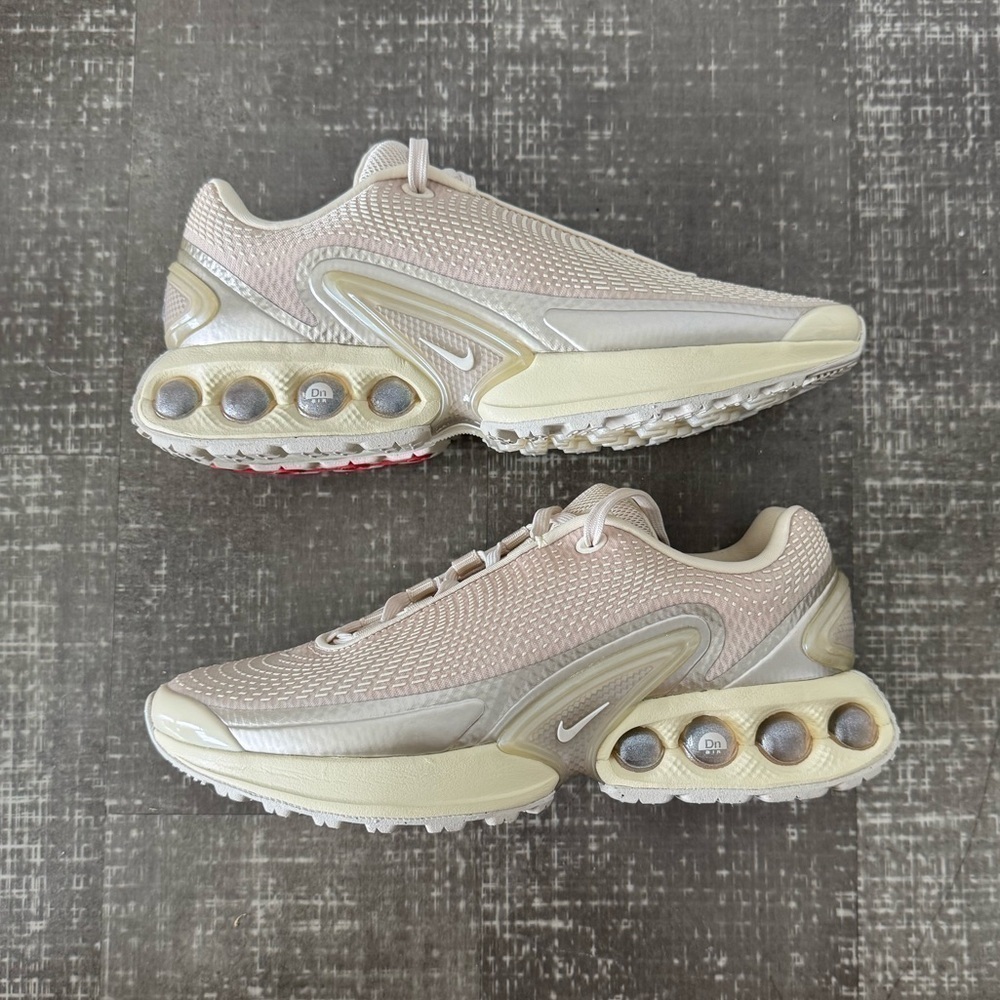 NIKE Women’s Air Max DN Light Khaki and Gold Sneaker - Picture 3 of 12